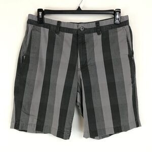 The North Face Shorts Men's 34 Flat Front Cotton Blend Striped Casual 9" Inseam